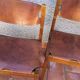 Series of 6 elm and leather chairs from the Maison Regain 60s