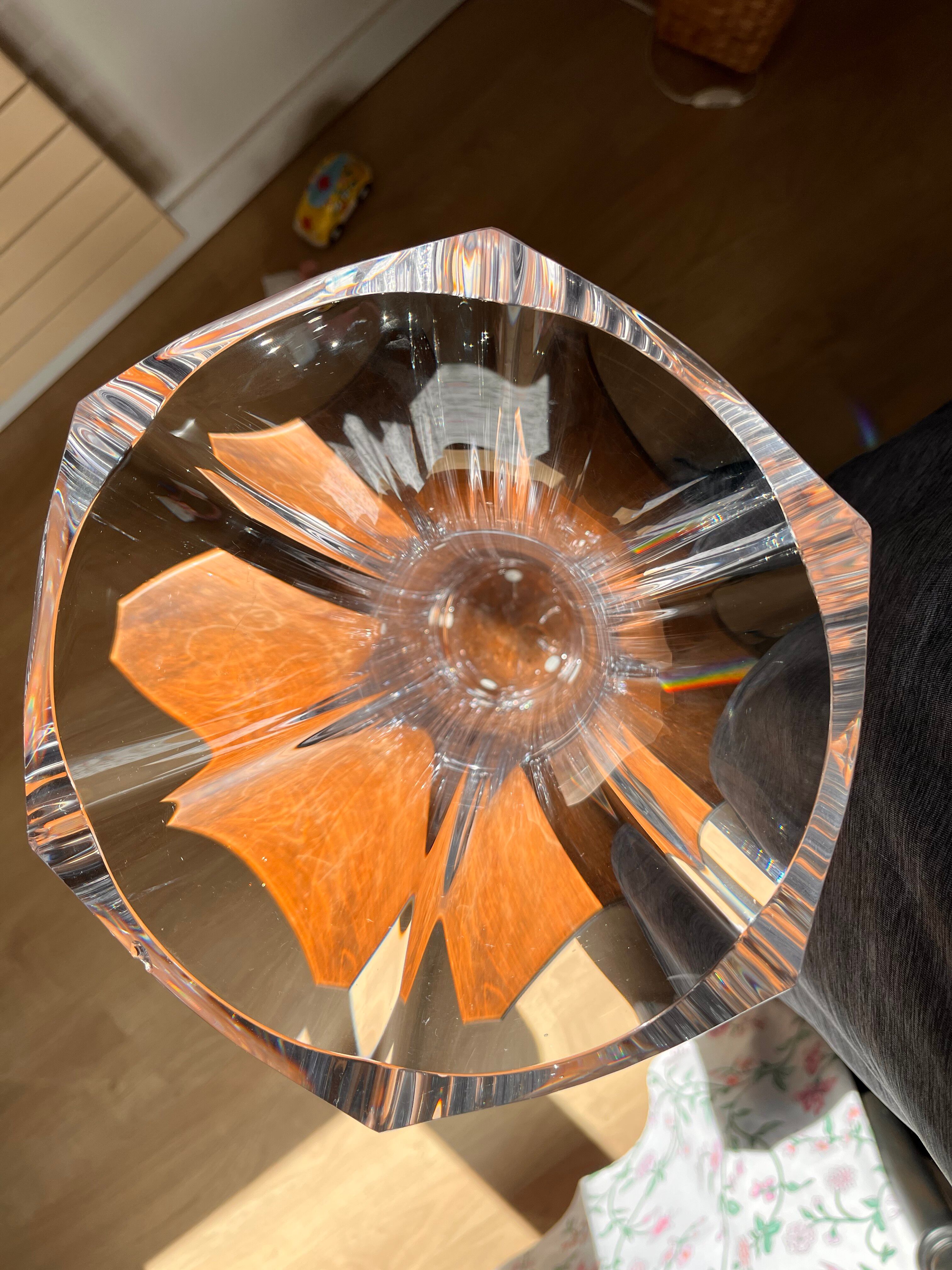 Very large Sèvres crystal vase