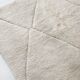 Moroccan Berber carpet Beni ouarain ecru plain with engraved diamonds 285x200cm