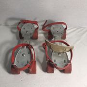 Old pair of roller skates olympic metal
