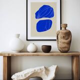 Abstract blue giclee print, 50x70cm
