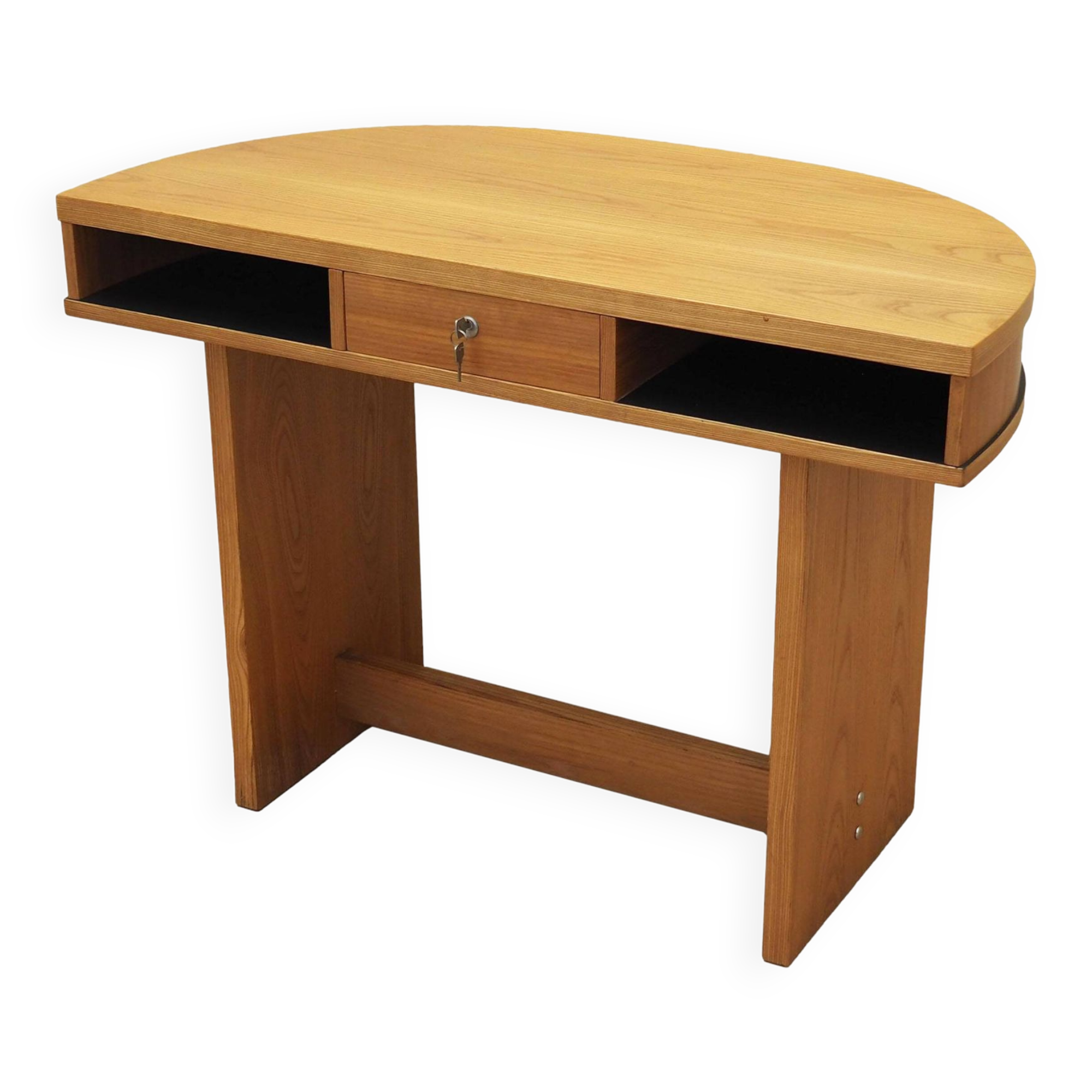 Oak desk, Italian design, 1970s, production: Italy