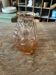 Vase rose en verre ciselé