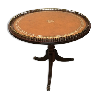 Table basse guéridon anglaise en acajou