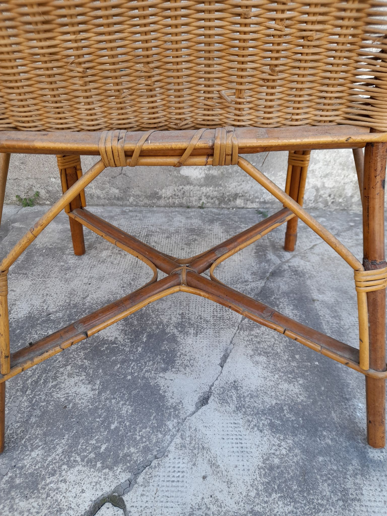 Old wicker chair