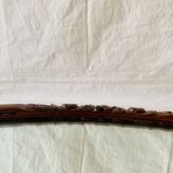 Large Art Deco oval mirror in carved wood - 87 x 53 cm