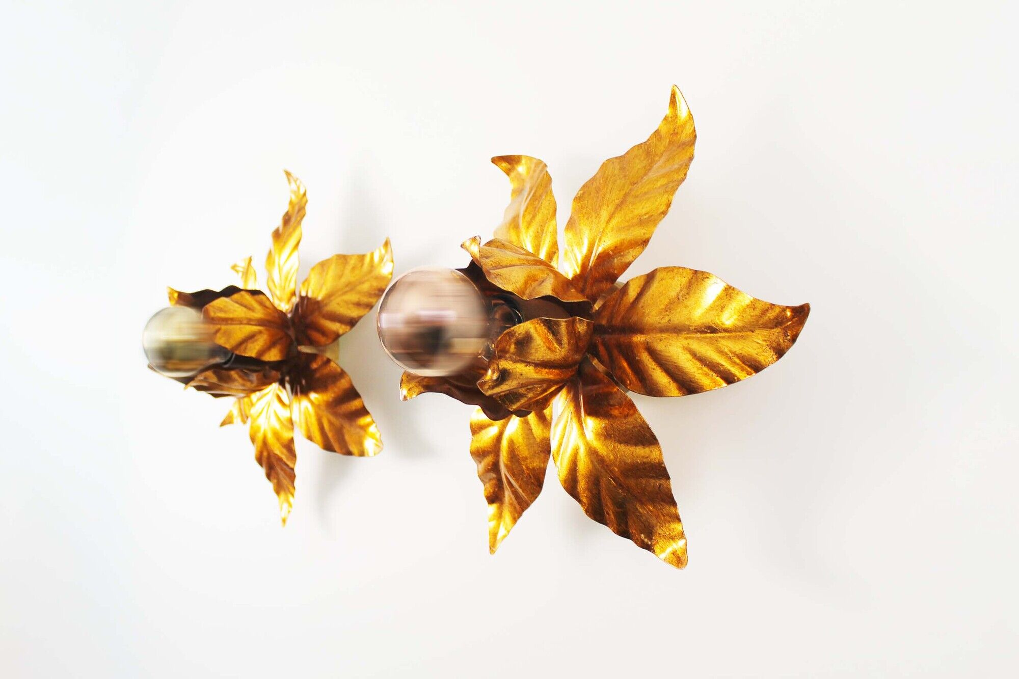 Pair of 1970's Italian gilt Florentine Wall Lights