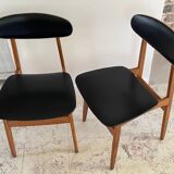 Chic vintage pair of Scandinavian chairs
