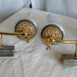 Pair of vintage double wall lamps 1950-60