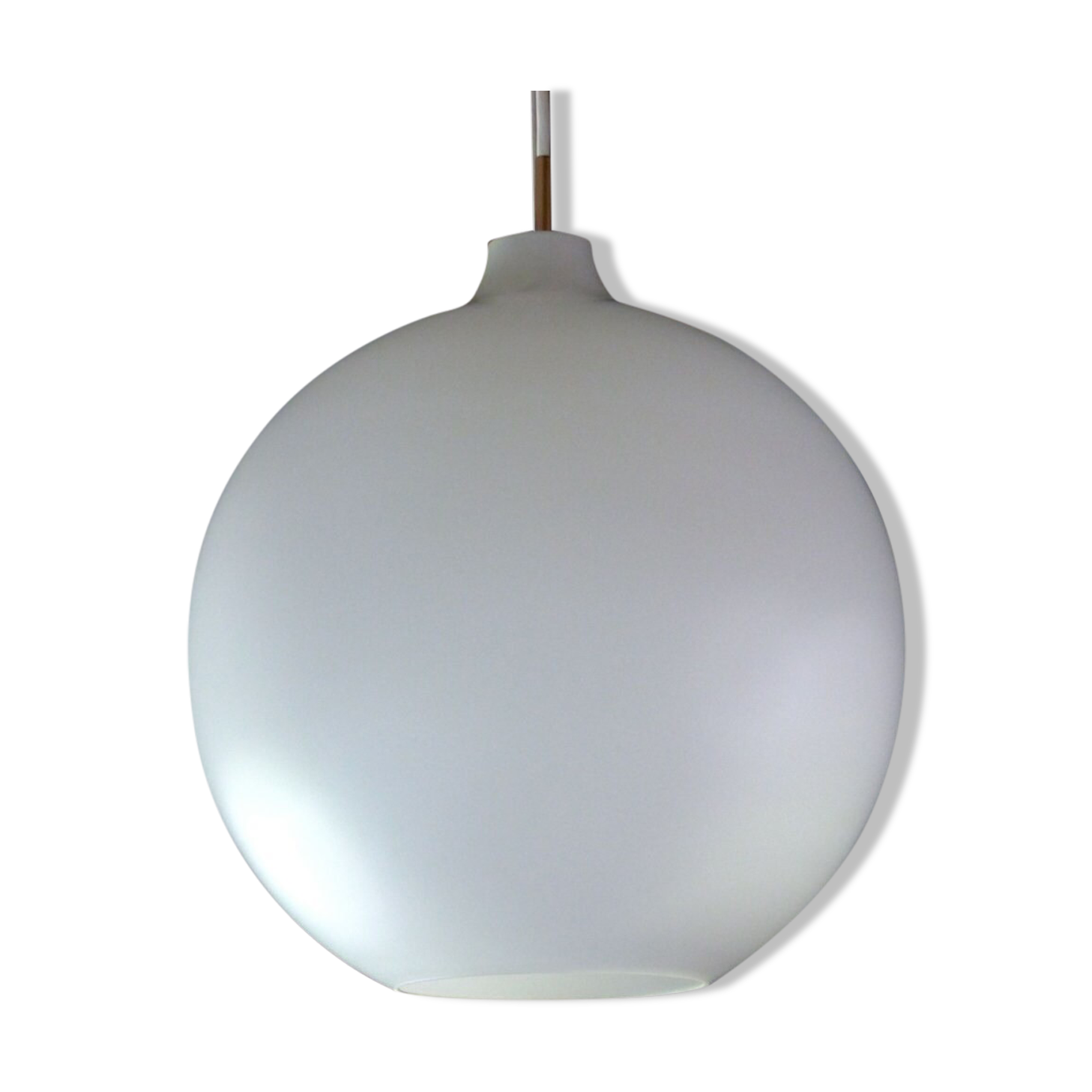 Scandinavian suspension lamp vintage opaline XL Louis Poulsen 40 cm