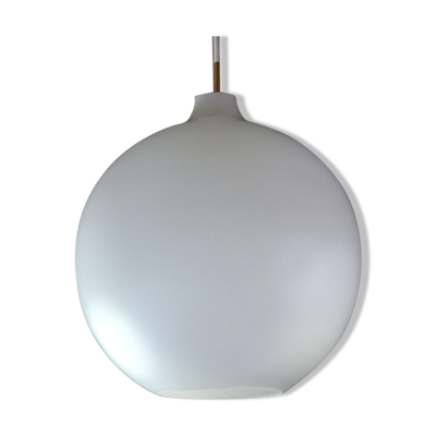 Suspension scandinave vintage opaline XL Louis Poulsen 40 cm