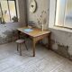 Oak desk with spindle legs, 1950s