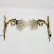 2 19th Century Gilt Bronze Wall Sconces with Molded Glass Globes in the Shape of