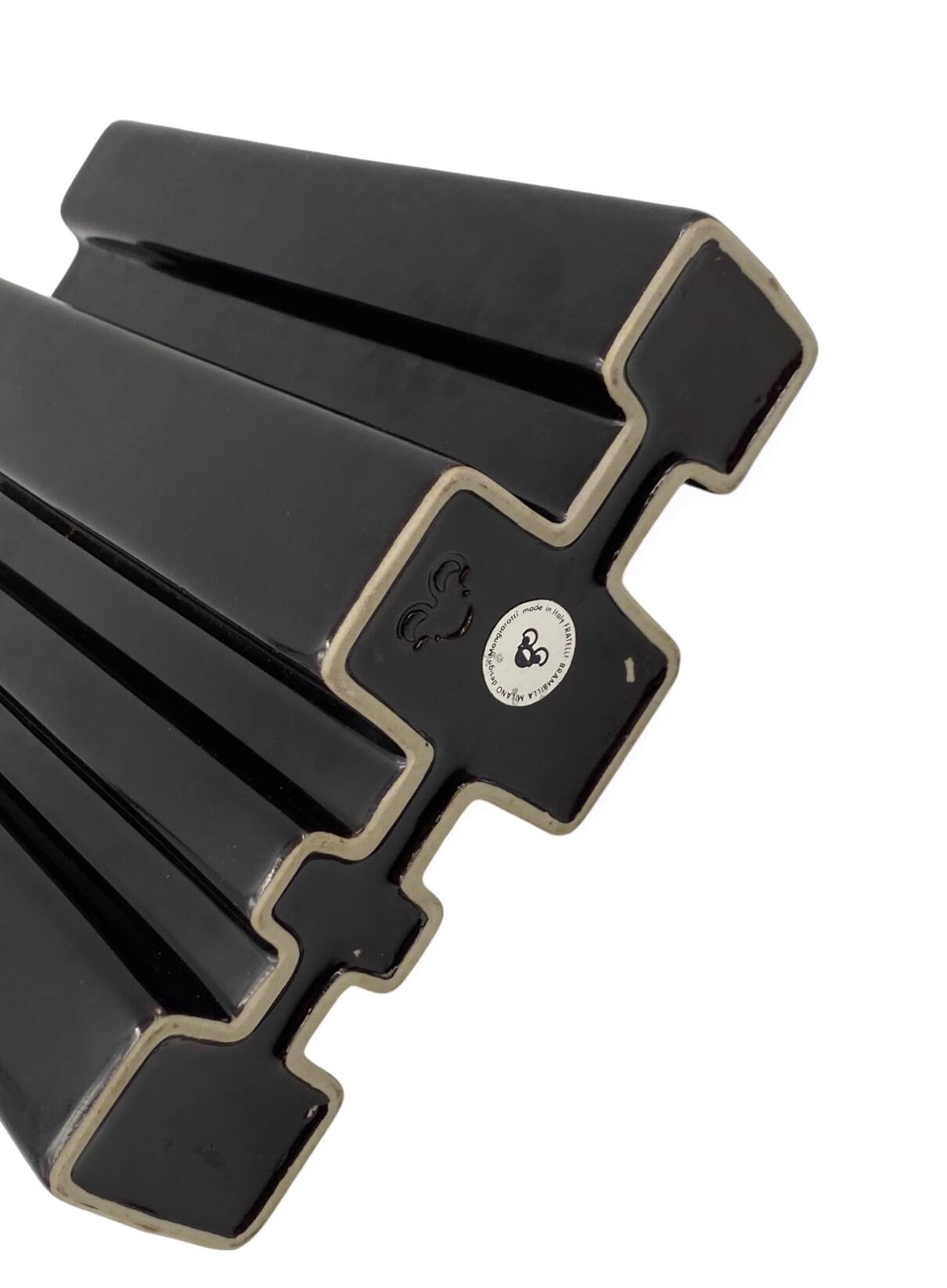 Angelo Mangiarotti, Space age brown ceramic vase, Fratelli Brambilla Italy ca. 1968