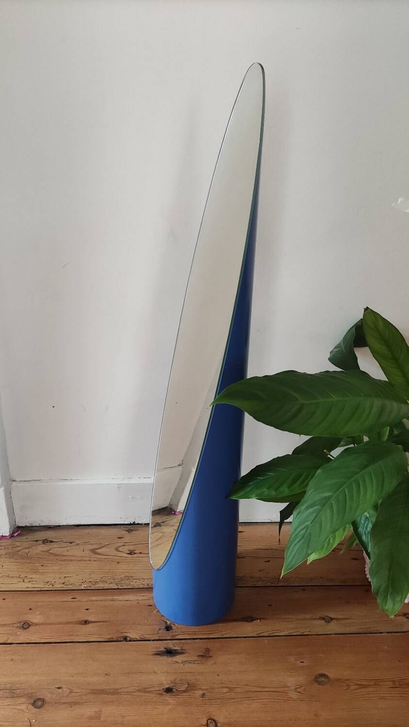 Vintage blue lipstick mirror