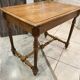 1-drawer solid oak desk with turned and carved legs, 89x62cm.