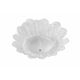 Contemporary Large Italian Clear Murano Glass Leaf Flush Mount Ceiling Ligh