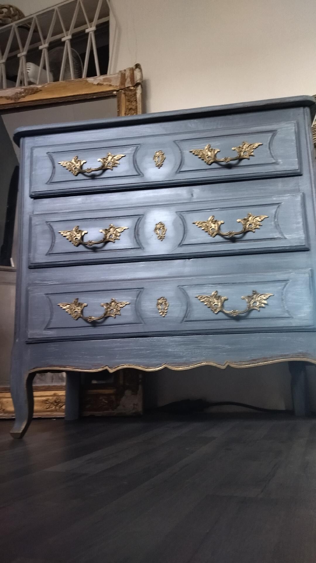 Louis XV style patinated chest of drawers