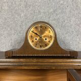 Art Nouveau period clock sideboard in oak and burl circa 1900