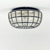 Grand plafonnier en verre du milieu du siècle de Limburg, Allemagne, années 1960.