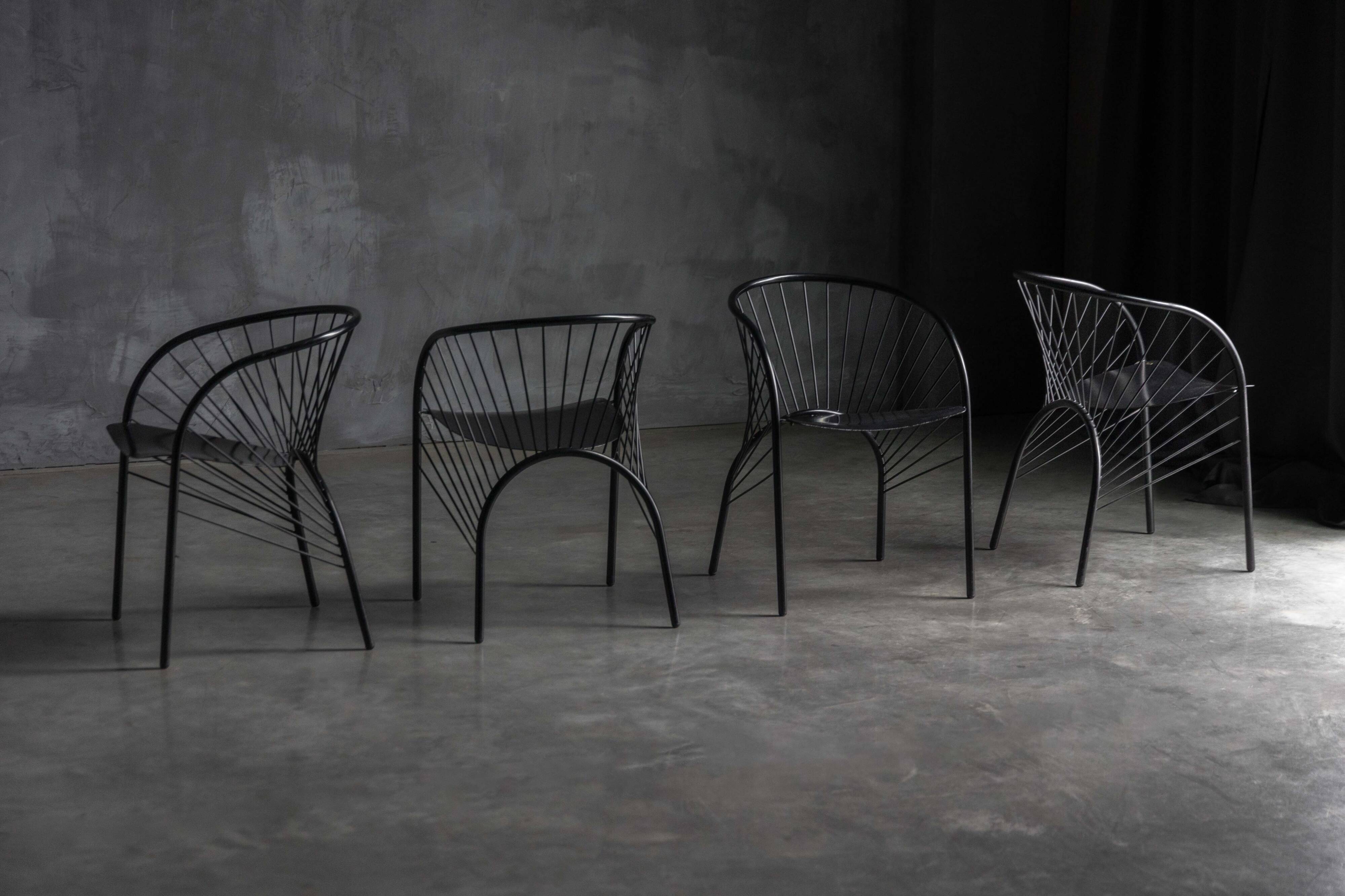 "Lizzie" chairs by Regis Portier for Paolo Pallucco, Italy, 1980s