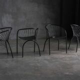 "Lizzie" chairs by Regis Portier for Paolo Pallucco, Italy, 1980s