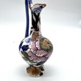 Antique Gien vase – Peony model – Hand-painted earthenware – 13.5 cm