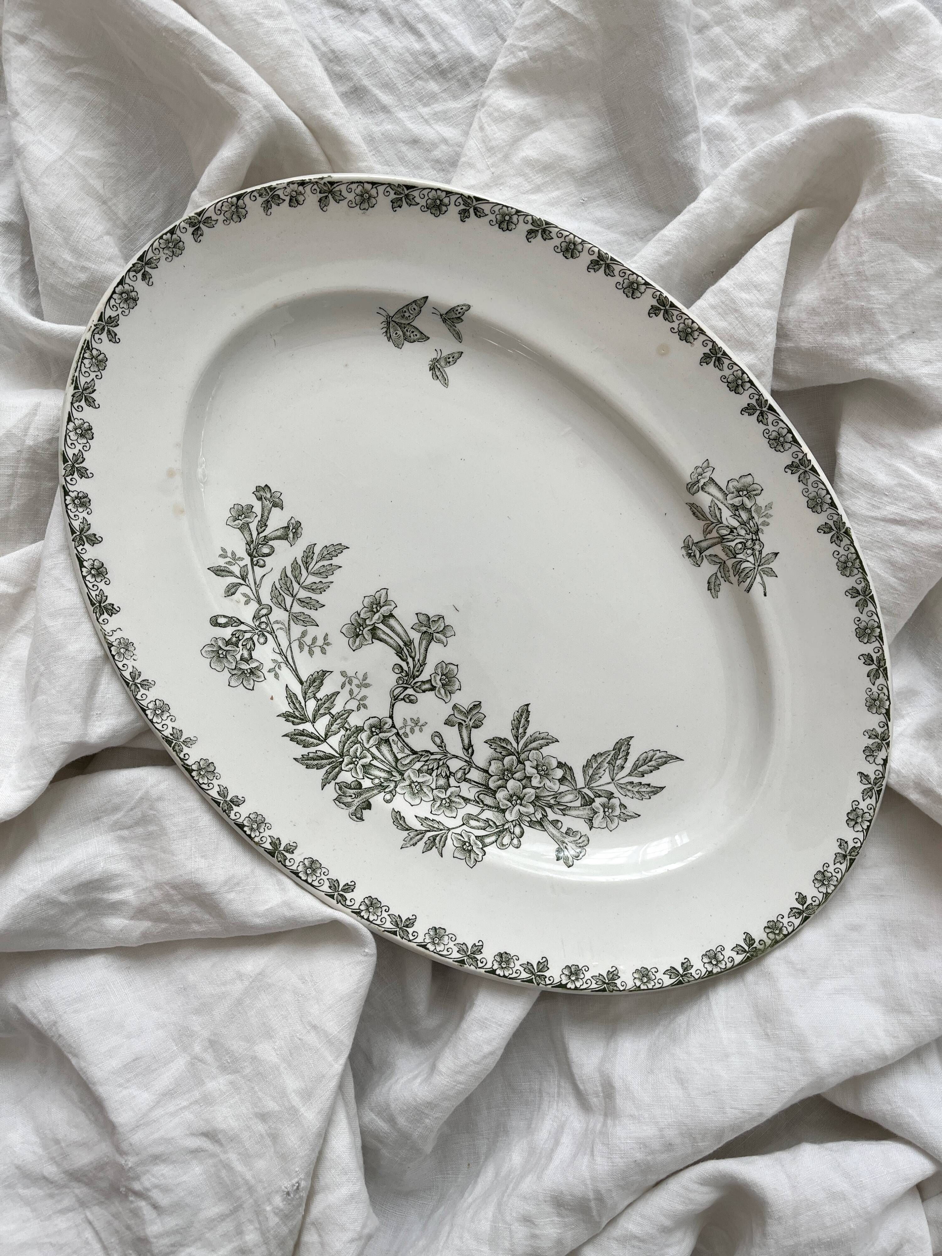 Oval ironstone dish "Denise" Saint Amand