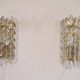 Swedish crystal wall lights by Carl Fagerlund 1960