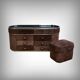 Dressing table and its pouf, Italian design – 1970