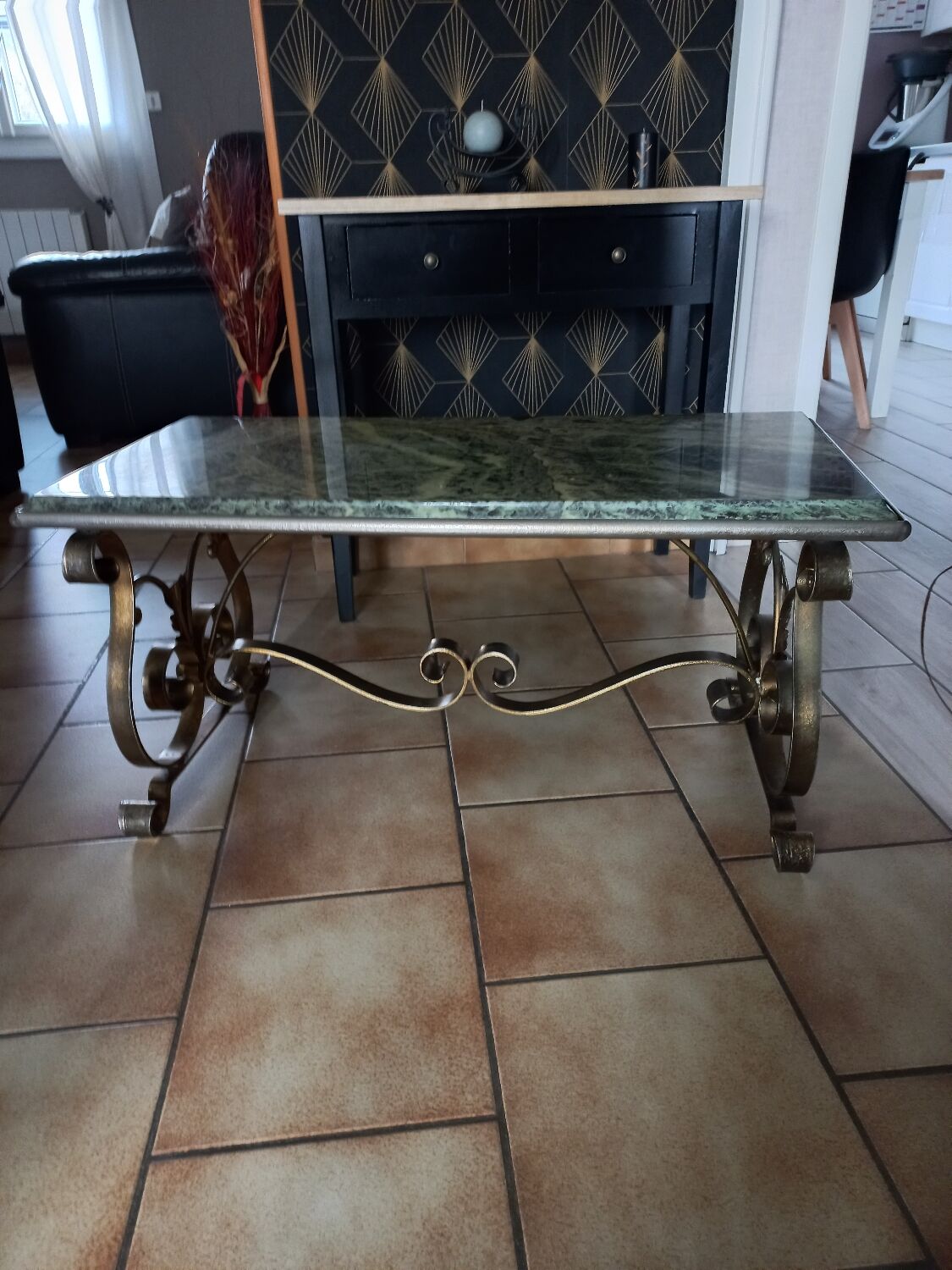 Old marble coffee table