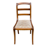 Louis Philippe solid wood and beige fabric office chair
