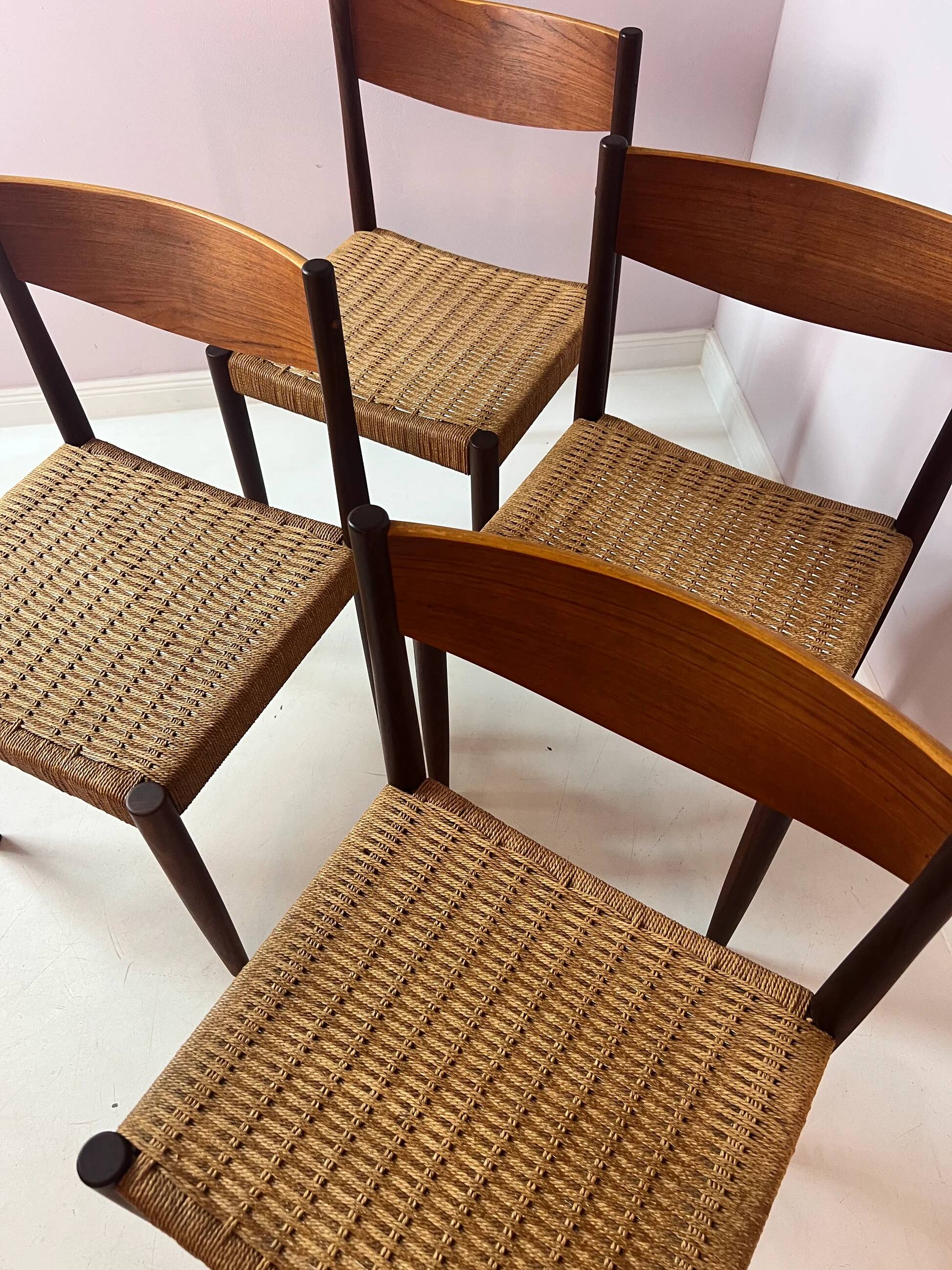 Set: 4x Dining Chair Teak by Poul Volther for Frem Rojle