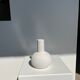 Handmade soliflore drop vase in terracotta painted white h:20 d:15