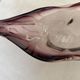 Blown glass fruit bowl in Murano style with purple reflections.
