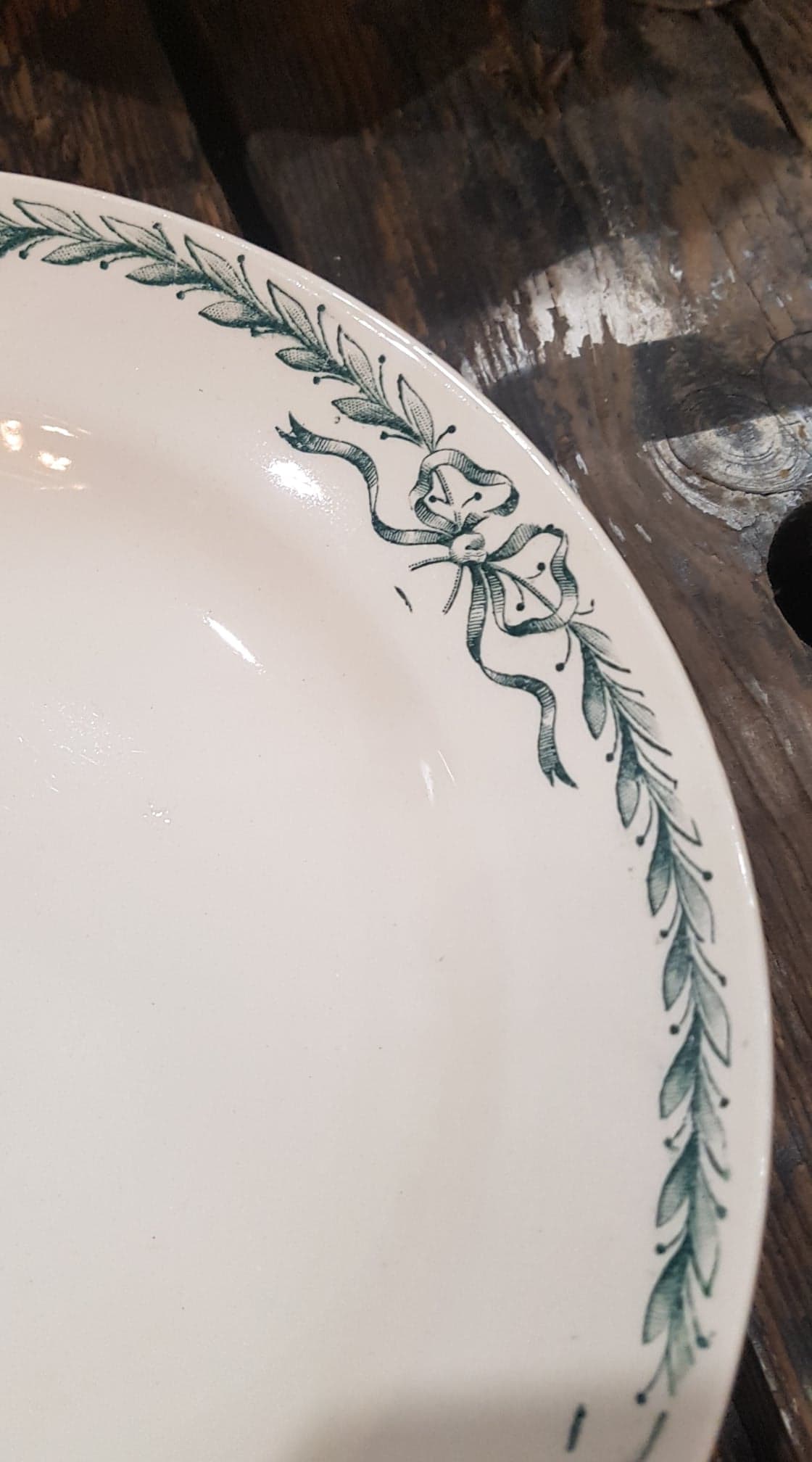 Lot of 8 plates in Terre de Fer Longchamp model Belleville