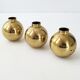 Suite of 3 candle holders in vintage solid brass 1950