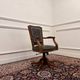 Large classic English green Chesterfield office chair