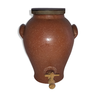 Vinegar tree or ceramic wine fountain pottery Accolay