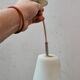 Handmade white opaline suspension