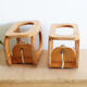 Two Scandinavian pine wall lamps in the 70s