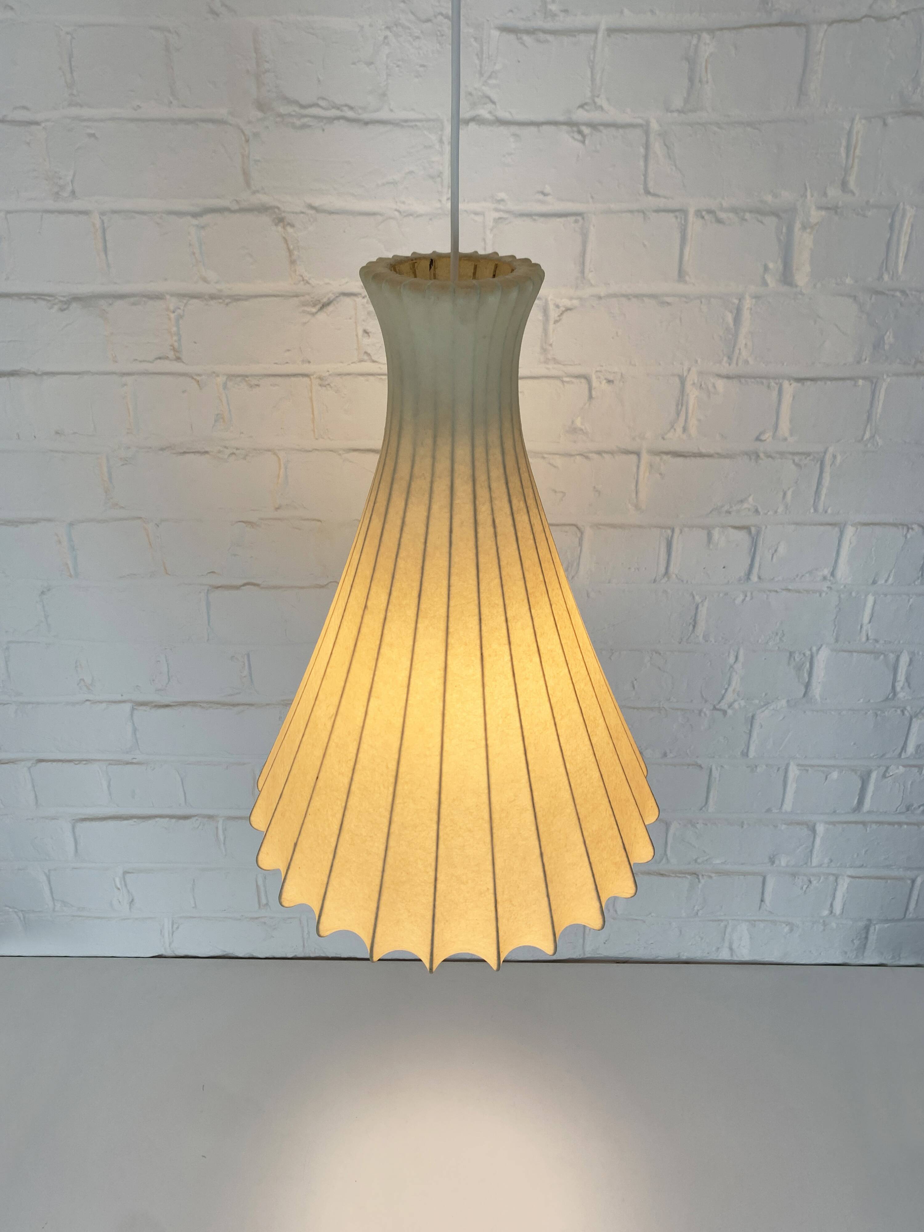 Large Cocoon Pendant Lamp, Friedel Wauer for Goldkant Leuchten, 1960s