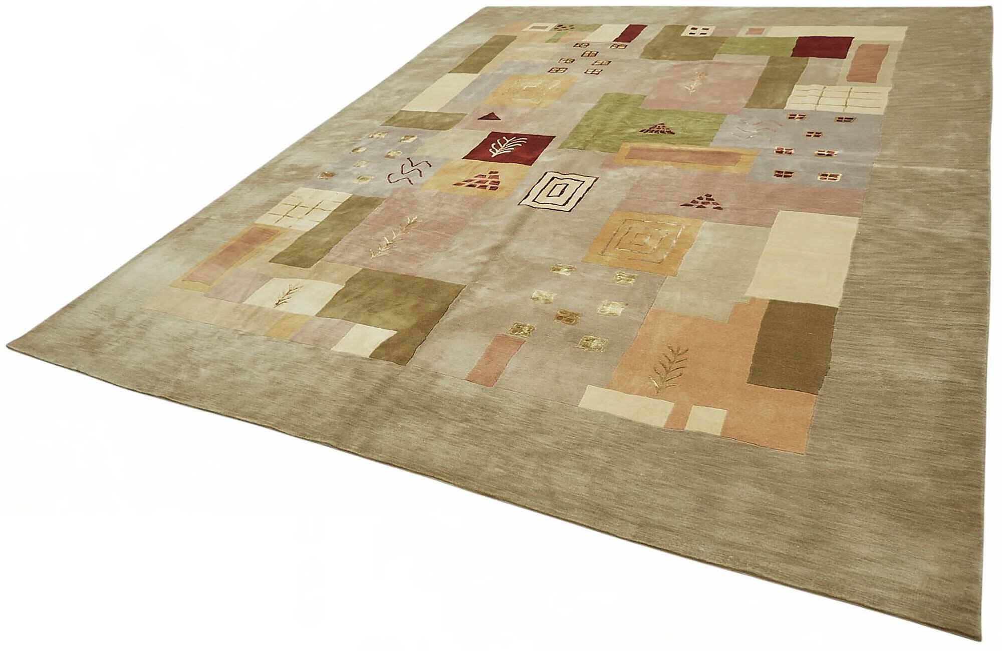 Turkish Handknotted Wool Oushak Rug 268 cm x 356 cm