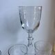 Set of 4 crystal wine glasses engraved 40-50 years