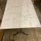 Bistro table marble top, cast iron base