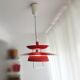 Red pull-down Scandinavian design ceiling lamp Berga by Markslöjd Sweden
