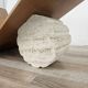 Valentino coffee table by Cattelan Italia in glass, wood, and travertine