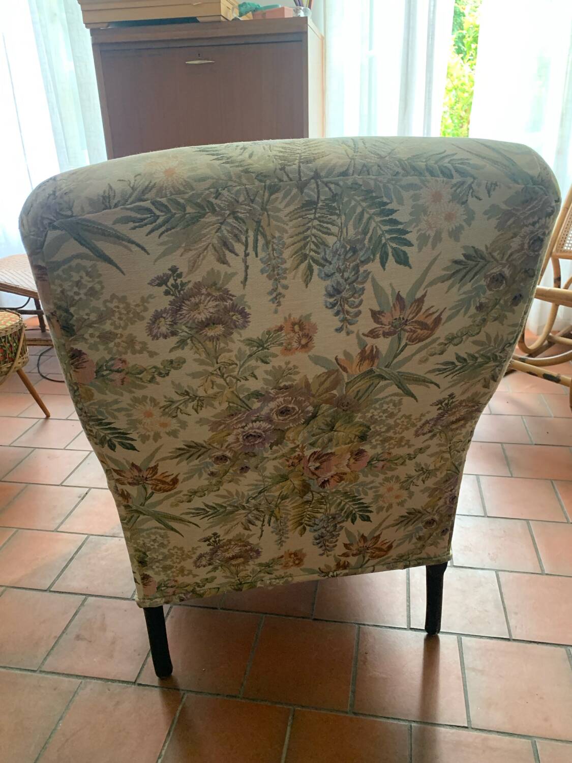 Chic bohemian floral armchair