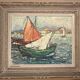 Tableau : huile sur toile - Marine