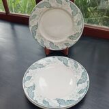 4 assiettes plates en terre de fer Parmentier St Amand